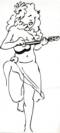 Hula Dancer with ukulele 9 inch style 10zBLACK